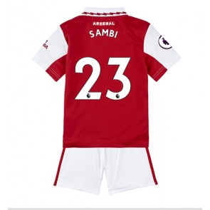 Arsenal Albert Sambi Lokonga #23 kläder Barn 2022-23 Hemmatröja Kortärmad (+ korta byxor)